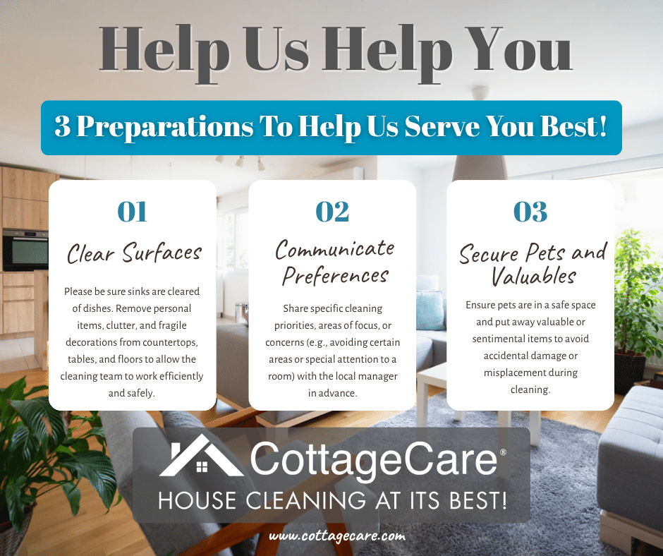 Help Us Help You 3 Preparations for house cleaning customers to help us serve them best