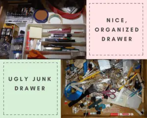 organized and junk drawer