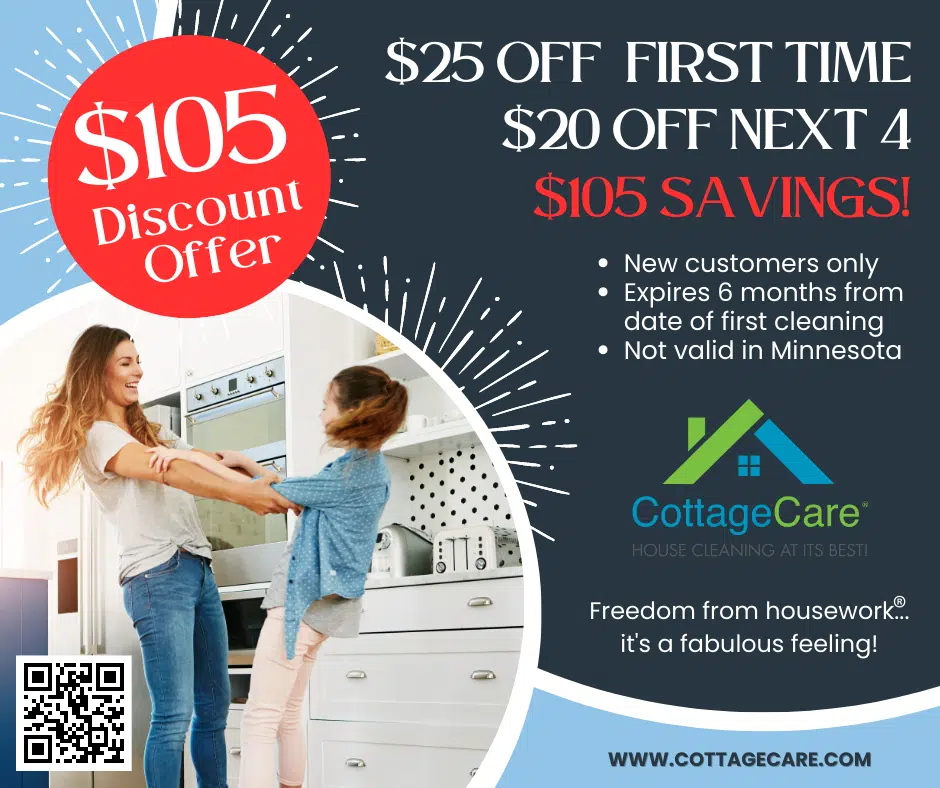 Plan 105 CottageCare house cleaning discount