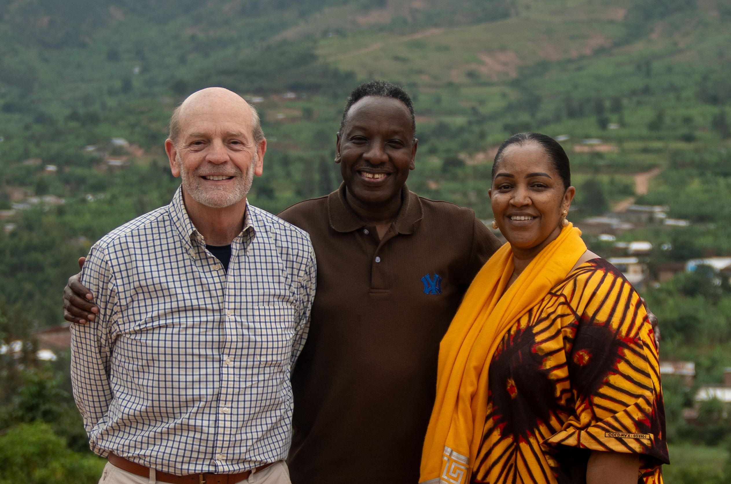 Tom Schrader, CEO of CottageCare with Kigali leadership